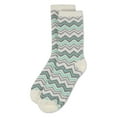 thumbnail image 5 of MeMoi Women's Zig Zag Stripes Aloe Infused Crew Socks - Womens - Female, 9-11, Blush, 5 of 6