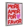 thumbnail image 4 of Stupell Industries More Amor Phrase Text & Numbers Painting Gray Floater Framed Canvas Art Print Wall Art, 17 x 21, 4 of 10