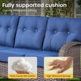 thumbnail image 6 of Jentlehouse 9-Piece Outdoor Patio Furniture Set with Fire Pit Table,Outdoor Rockers Set with Sofa & Ottomans,Wicker Outdoor Conversation Set for Garden,Backyard,Lawn,Poolside, 6 of 12