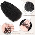thumbnail image 3 of Kinky Curly Miracle Knots Human Crochet Hair, Invisible Pre-Separated  Crochet Human Hair Extensions For Black Women,  Black 70g/Pack 20 Inch, 3 of 6