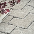 thumbnail image 6 of Nourison Luxurious Shag Modern Contemporary Ivory/Grey 5'3" x 7'3" Area Rug, (5' x 7'), 6 of 8