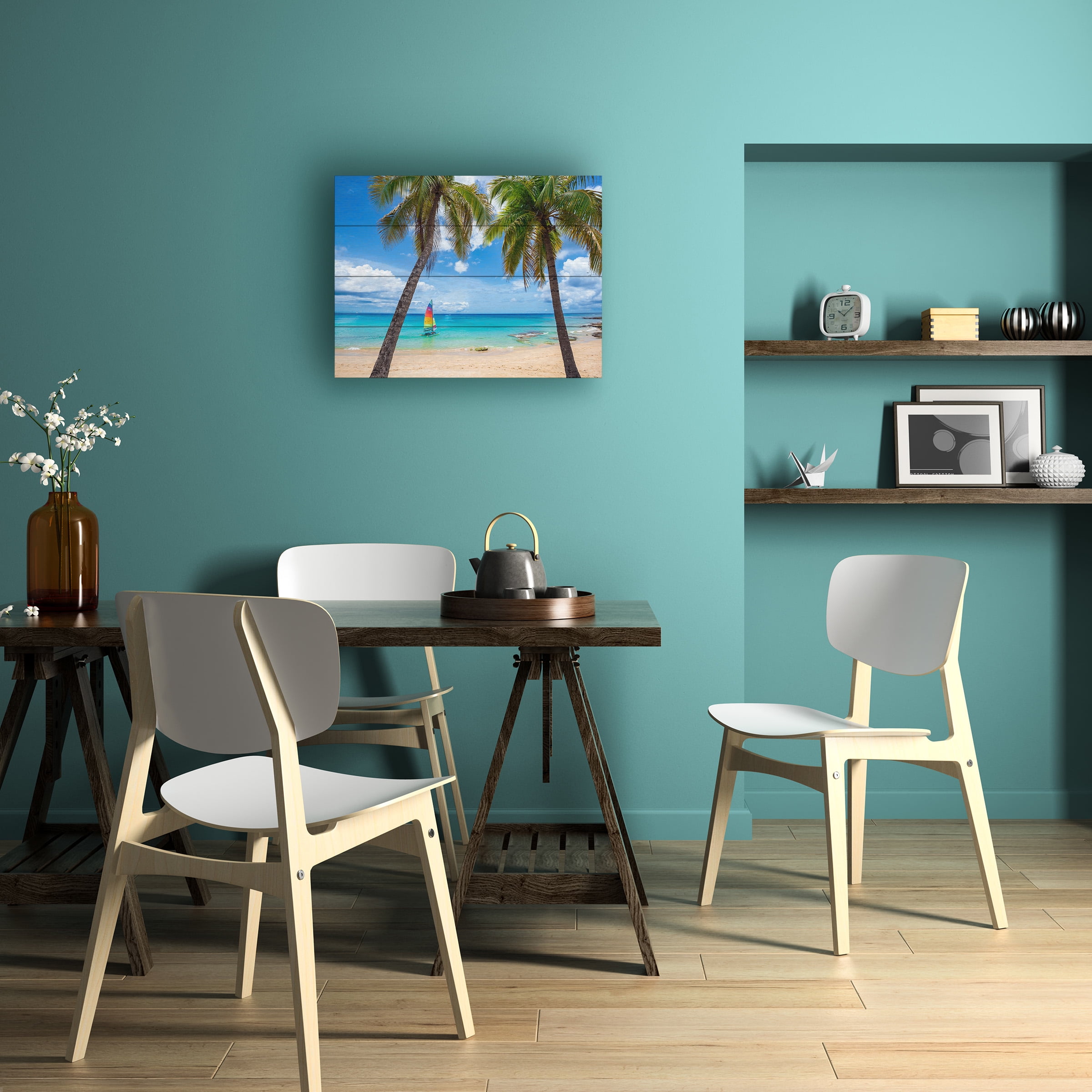 Lizzy Davis 'Postcard From Paradise' Wood Slat Art 12x16