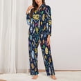 thumbnail image 3 of Bingfone Womens Pajama Sets Colorful Space Print,Long Sleeve Loungewear Pajamas Set-Small, 3 of 9