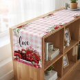 thumbnail image 6 of Table Runners 90 Inches Long Dress Scarves, Valentine's Day Farmhouse Coffee/Dining/Kitchen Table Runner for Living Room, Red Truck Roses Love Leaves Pink Plaid 13x90 Inch, 6 of 9