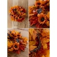 thumbnail image 3 of MISSPIN Couronnes d'Automne de 20 Pouces pour Porte d'Entrée, Couronne de Récolte de l'Action de Grâce, Décorations de Style Ferme pour Maison, Porche, Mur, Fenêtre, Automne pour Intérieur Extérieur (Orange), 3 of 8