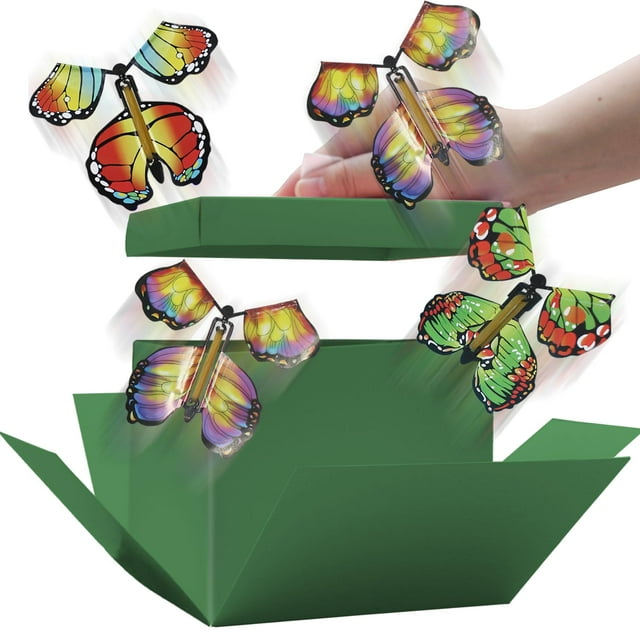 WUEURU Caja de regalo con explosión de mariposa, caja de regalo sorpresa con mariposa voladora, regalo sorpresa explosivo DIY, caja de explosión de pastel sorpresa para cumpleaños, bodas, Día de la Ma
