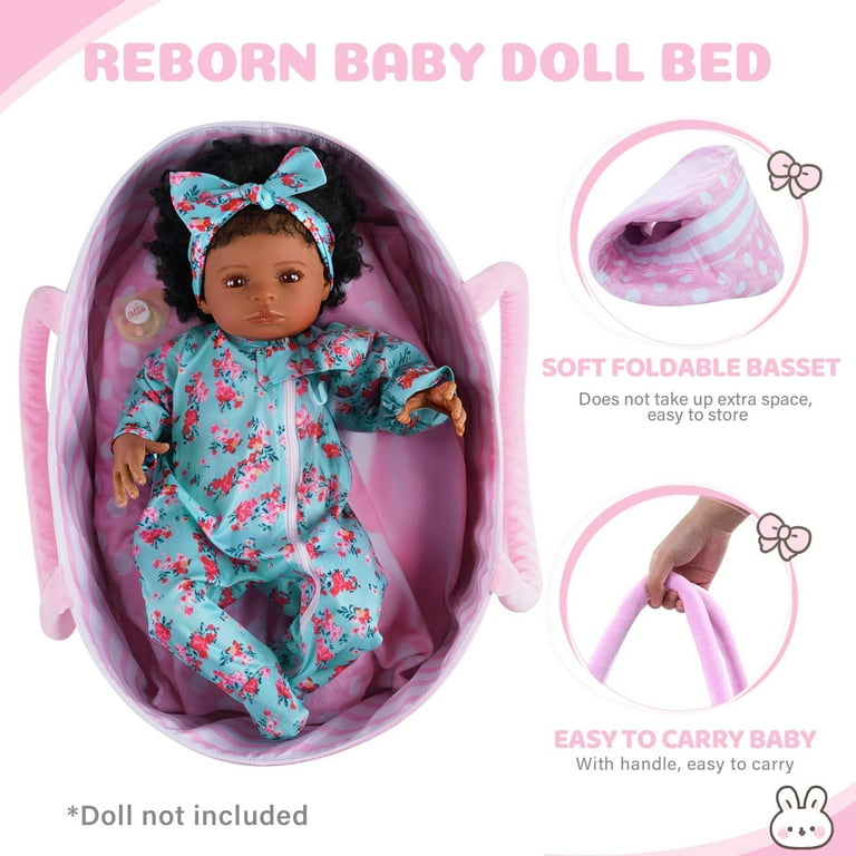 RSG 17-Inch Reborn Baby Doll with Bassinet and Accessories photo 6