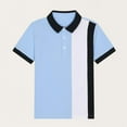 thumbnail image 5 of NAISIBABY Kids Boys Polo Shirt Size 12, Collar Button-Up Short Sleeve Cotton Summer School Uniform Pique T-Shirt Light Blue (5-15T), 5 of 5
