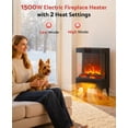 thumbnail image 4 of Flamemore 20" Electric Fireplace Heater, 3D Dynamic Flame Space Heater with Remote & Timer Control, Adjustable Thermostat 1500W, 4 of 8