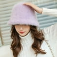 thumbnail image 4 of Dyfzdhu Women Bucket Hat Autumn Winter Fashion Simple Solid Color Sweet Outdoor Comfortable Warm, 4 of 5
