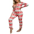 thumbnail image 4 of Combinaison Pyjama pour Femmes Christmas Cartoon une-Pièce de Nuit, 4 of 5