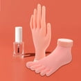 thumbnail image 1 of IDEANATEGRATE 2Ud Modelo Entrenamiento Manicura Mano Y Pie Beige Material Resistente Reuseable, 1 of 6