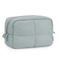 thumbnail image 1 of Bolsa de maquillaje Narwey Puffy acolchada para viajes para mujeres y niñas, color verde, 1 of 6