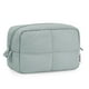 thumbnail image 1 of Bolsa de maquillaje Narwey Puffy acolchada para viajes para mujeres y niñas, color verde, 1 of 6