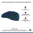 thumbnail image 7 of Epoch Hats Company  Tartan Plaid Wool Newsboy Cap (Men), 7 of 7