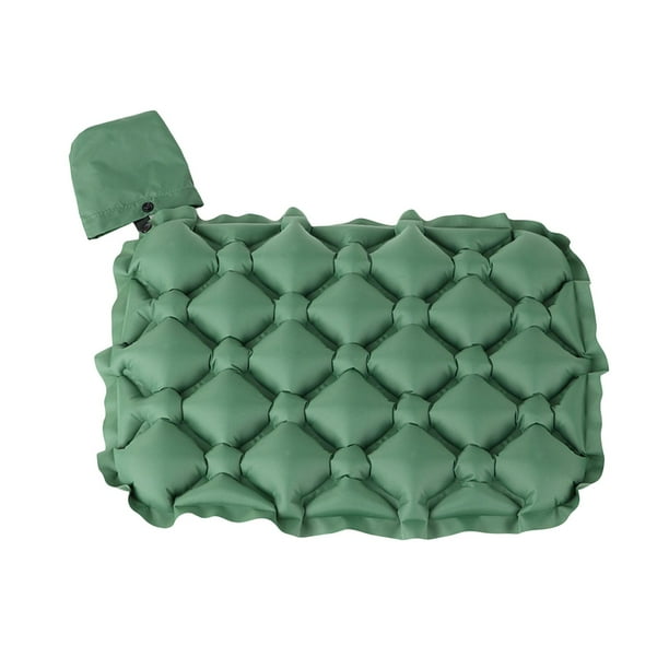 Cojín de asiento inflable Cojín de asiento de aire de viaje Cómodo tapete plegable para sentarse para verde