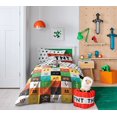 thumbnail image 5 of Saturday Park Minecraft Emblematic 100% Organic Kids' Cotton Queen Sheet Set, 5 of 10
