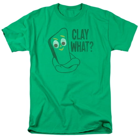 Gumby Clay What S/S Adult 18/1 T-Shirt Kelly Green