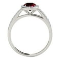 thumbnail image 3 of Mauli Jewels Engagement Rings for Women 1.20 Carat Cushion Shape Garnet Bridal Set 4-prong 10k White Gold, 3 of 6