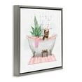 thumbnail image 3 of Stupell Industries Chic Yorkie Dog in Bubble Bath Animals & Insects Painting Gray Floater Framed Canvas Art Print Wall Art, 25 x 25, 3 of 9