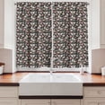 thumbnail image 2 of Ambesonne Butterflies Kitchen Curtains, Grungy Antique Roses, 55"x36", Dark Khaki and Pale Rust, 2 of 3