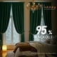 thumbnail image 5 of Cortinas de terciopelo lujoso Lazzzy verde esmeralda blackout 230x229 cm 2 paneles, 5 of 9