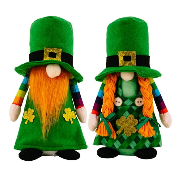 Ashosteey St. Patrick's Day Gnomes Plush,Handmade Green Hat Doll Faceless Elderly Irish Festival Lucky Clover Hanging Ornament, Saint Patrick's Day Irish Decorations, for Gift Home Decorations