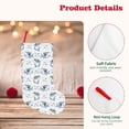 thumbnail image 4 of Wukai Music Shark Print Christmas Stockings 18" Christmas Stocking Snowman Burlap Plaid Xmas Stocking Holiday Christmas Decoration Gifts for Family Kids, 4 of 7