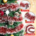 thumbnail image 3 of 33 Feet Christmas Tinsel Garland Metallic Twist Garland Frost Tip Glitter Shiny Wreath for Christmas Tree Party Supplies Indoor and Outdoor Decor, 3 of 7