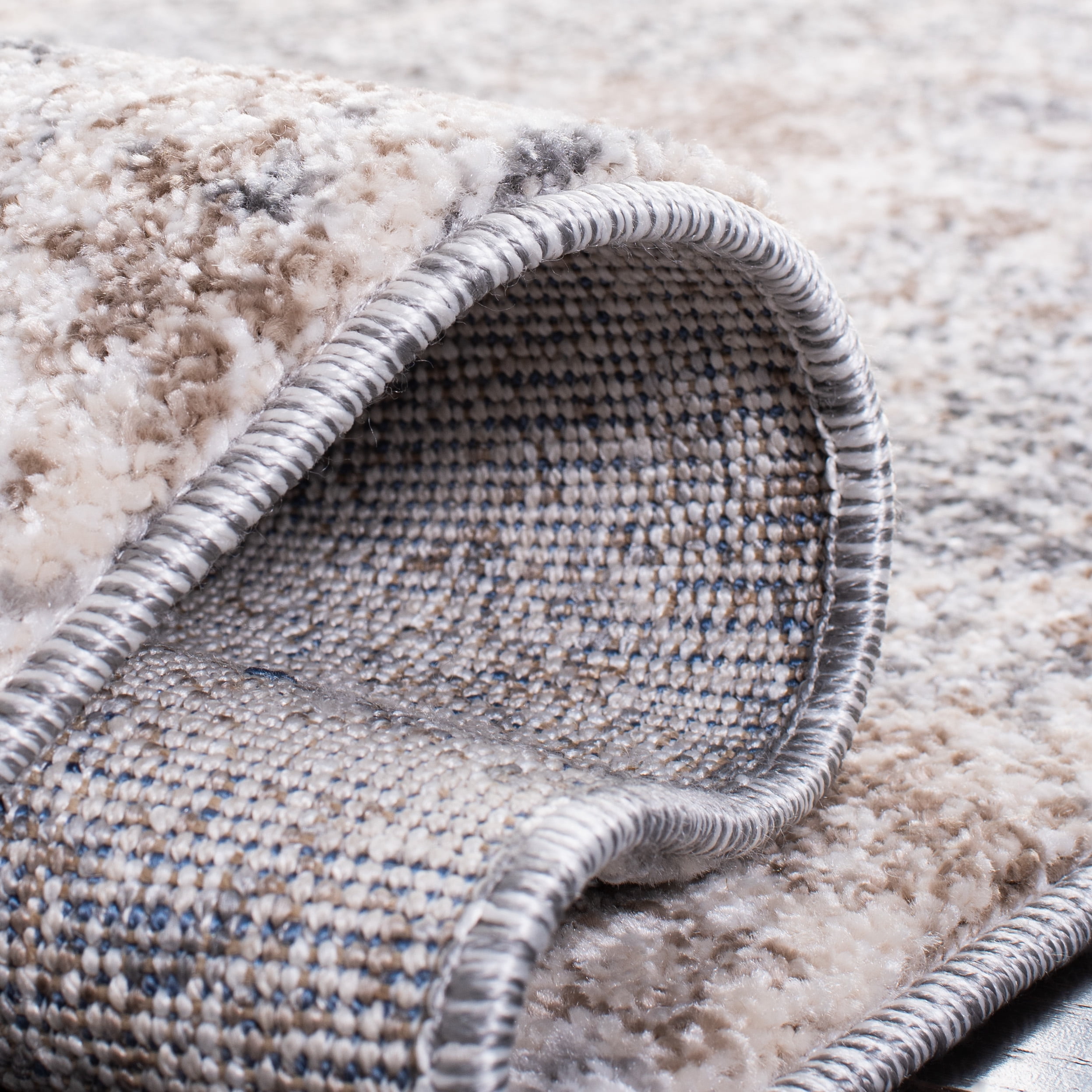 SAFAVIEH Aston Calanthia Abstract Runner Rug, Light Gray/Gray, 2' x 15'