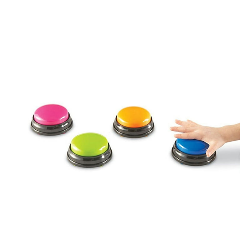 Small Size Easy Carry Voice Recording Sound Button for Kids Interactive Toy  Answering Buttons Orange+Pink+Blue+Green 