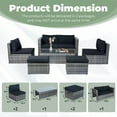 thumbnail image 6 of Tappio 7-Piece Rattan Patio Furniture Set, Storable Patio Conversation Set Outdoor Sectional Furniture Set for Patio, Garden, Backyard, Grey/Black, 6 of 7