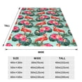 thumbnail image 3 of Balery Palm Leaves Flamingo Manta de Felpa Suave y Acogedora – Cobija de Franela Aterciopelada para Cama, Lavable y Cálida para Sofá, Mascotas, Transpirable-80"x60", 3 of 7