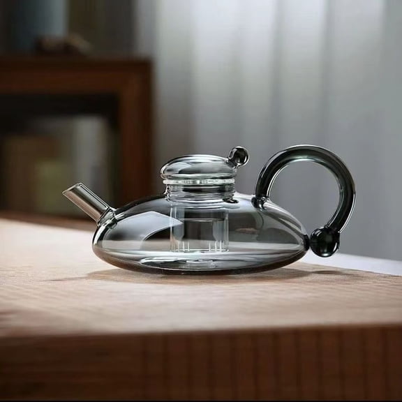 Creative Rat Tail Glass Tea Pot 700ml Heat-resistant Glass Pot with Filter Home Office Tea Kettle For Electric Pottery Stove