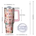 thumbnail image 2 of Pink Christmas Nutcracker Pattern Tumbler with Handle and Lid,40oz Double Wall Vacuum Insulated Tumbler,Cups Gift for Women and Men, 2 of 7