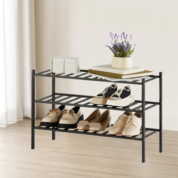 Organizador de almacenamiento de zapatos perfecl zapatero para pasillo sala de estar entrada cocina Negro Altura 499cm
