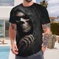 thumbnail image 5 of adaychics Men's Graphic T-Shirts Skeleton Print Short Sleeve Casual T Shirts Regular Fit Trendy Tee Top for Travel Dating Daily Wear, 5 of 7