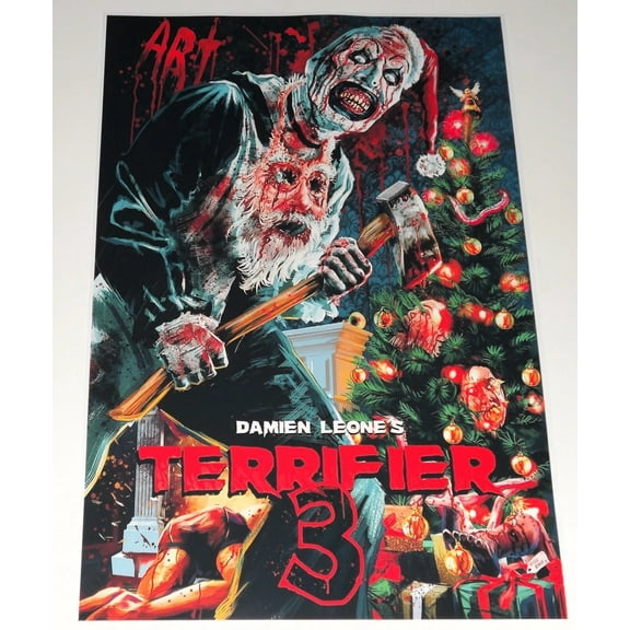 Terrifier 3 Art the Clown 2024 Extreme Horror Poster 19"x13" Christmas Terror!