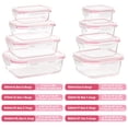 thumbnail image 2 of Recipientes de vidrio para almacenamiento de alimentos Vtopmart, paquete de 8 tapas herméticas, 2 of 7