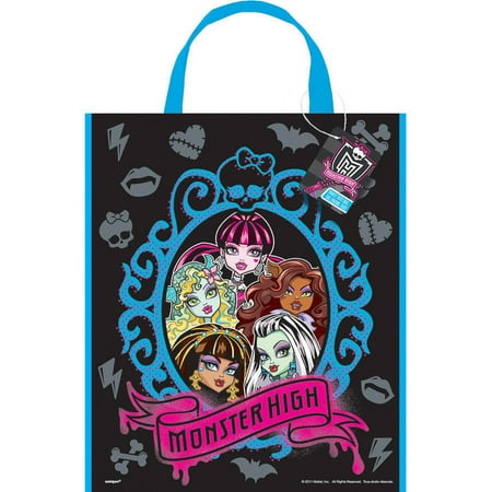 Large Plastic Monster High Goodie Bags, 13 x 11 in, 12ct