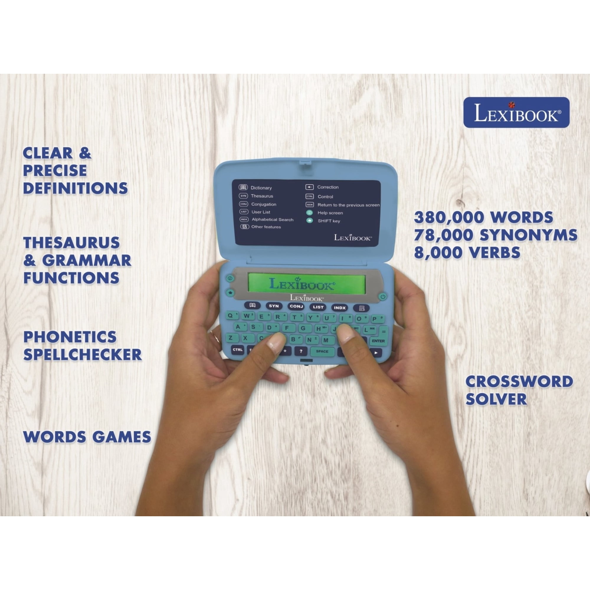 Lexibook English Electronic Dictionary with Thesaurus and Grammar