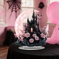 thumbnail image 3 of Halloween Acrylic Castle Ornament 2D Black Silhouette Sculpture for Home Living Room Tabletop Decorations Party Festival Gift, 3 of 3