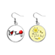 thumbnail image 1 of Me encanta la palabra amor corazón ilustración la bandera de Turquía Pendiente Sol Flor Pendiente Joyas Moda Unbranded M, 1 of 3