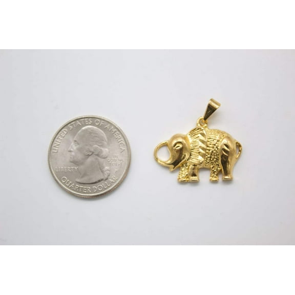 Small 18K Gold Filled Elephant Pendant