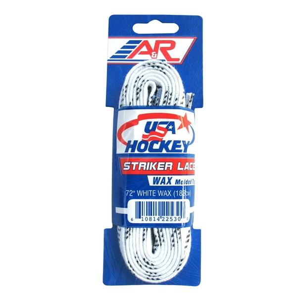 A&R Sports USA Hockey Laces, Waxed White, 72"