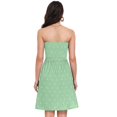 thumbnail image 3 of Dailycode Summer Dresses for Women Strapless Casual Beach Cover Ups Sage Green Yellow Polka Dot Tube Top Sundress, 3 of 8