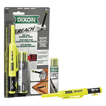 Dixon 14301 Reach Deep Hole Mechanical Pencil with Lead Refills, 2 Piece Set