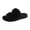 Black, variant on Women's Plush Slippers Anti Skid Warm Slippers Cozy Bedroom Breathable Fuzzy 36