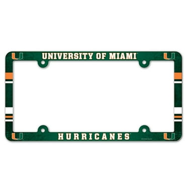 NCAA License Plate with Full Color Frame University of Miami (Florida)