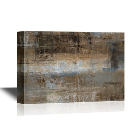 wall26 Canvas Wall Art - Abstract Rusty Grey Color Composition - Gallery Wrap Modern Home Decor | Ready to Hang - 32x48